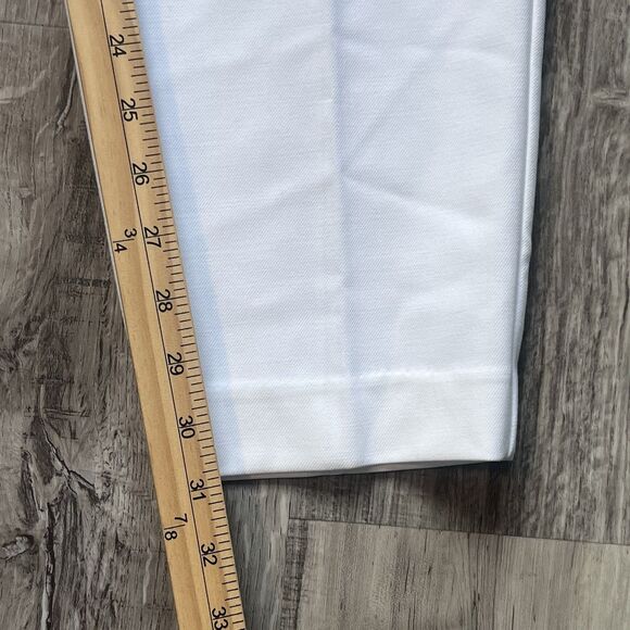 NWT Express Women's 8L White Ankle Super High Rise Stylist Pants Pleated Stretch - Picture 5 of 9